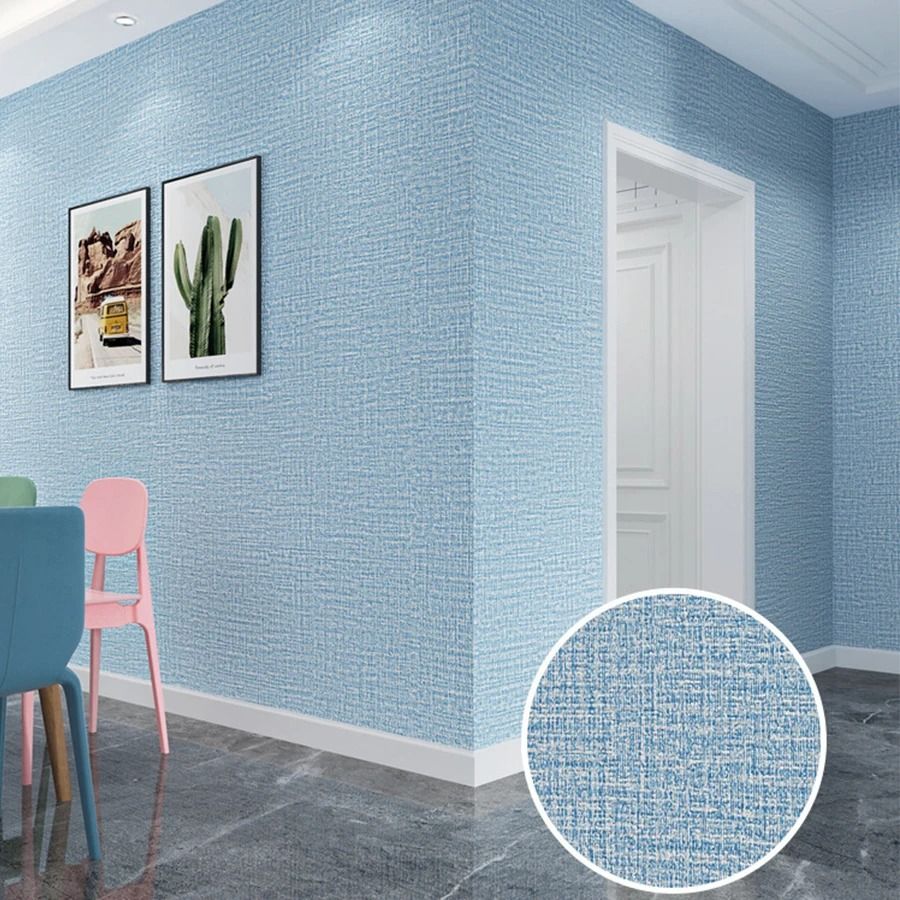 3d Self-Adhesive Linen Waterproof Insulation Wallpaper Refurbished