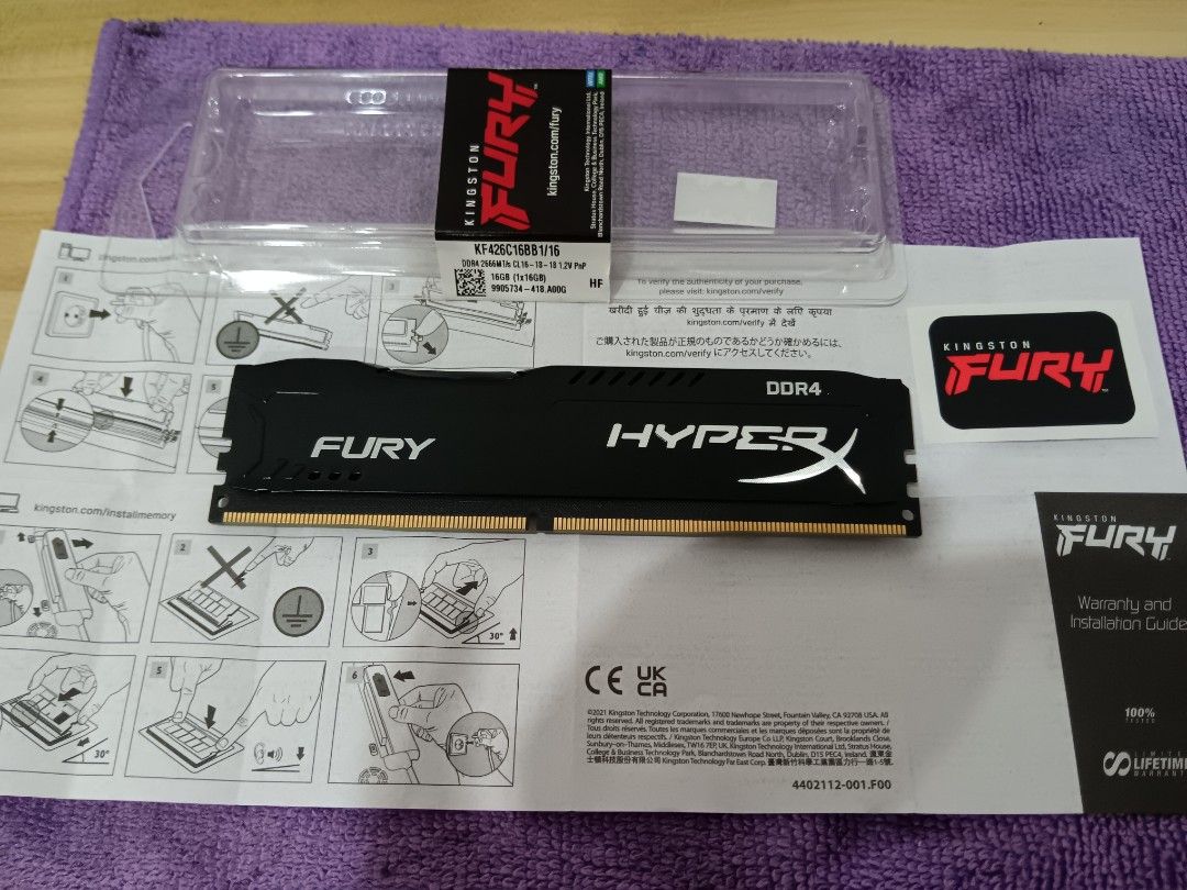 8gb DDR 2666mhz ram Kingston hyperx LIMITED urgent sell Computers