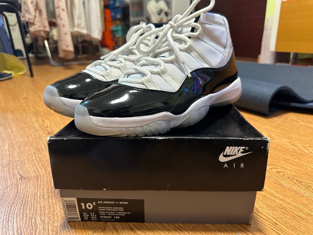 95%新Air Jordan 11 Retro Concord 2018 378037-100 US10.5, 男裝, 鞋