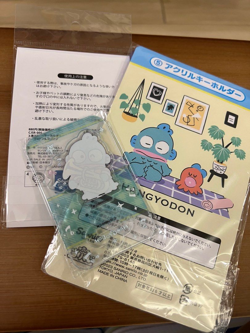 Sanrio Hangyodon Coji Coji 小丸子櫻桃小丸子立牌亞克力水怪半人魚漢