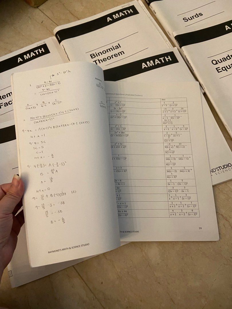 A Maths O level notes tuition assessment, Hobbies & Toys, Books ...