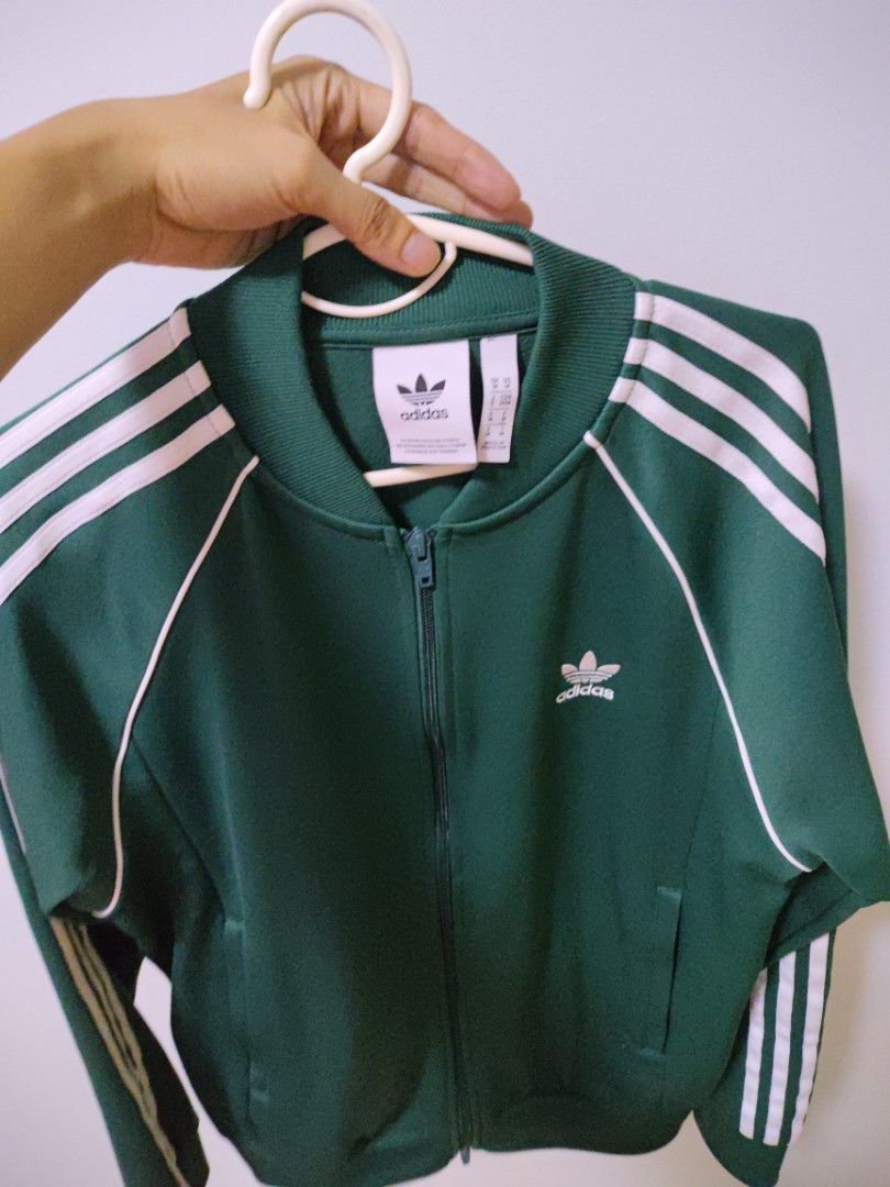 Adidas jacket deals green