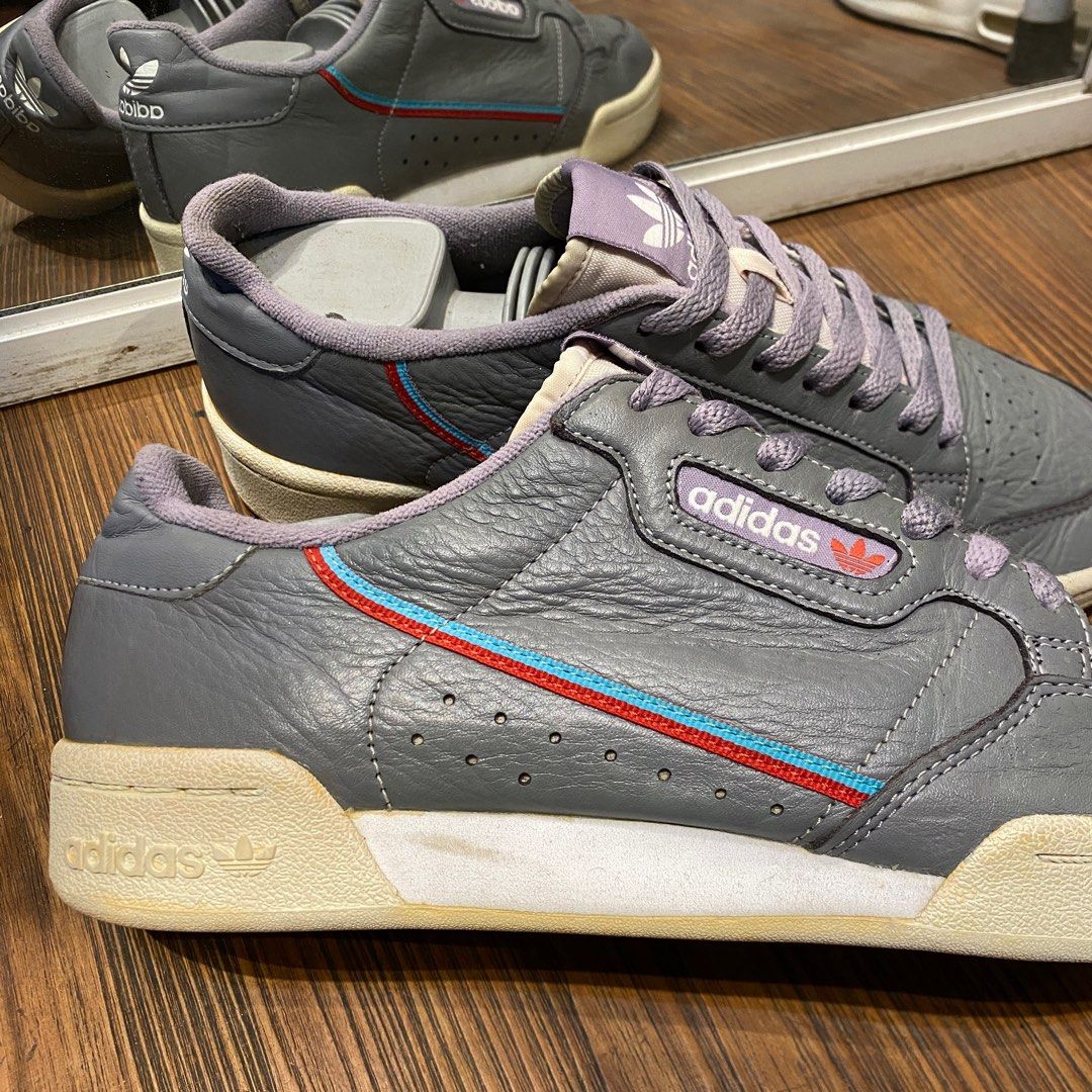 Adidas continental 80s grey leather casual original murah not gazelle spezial handball not munchen bern gt manchester city series