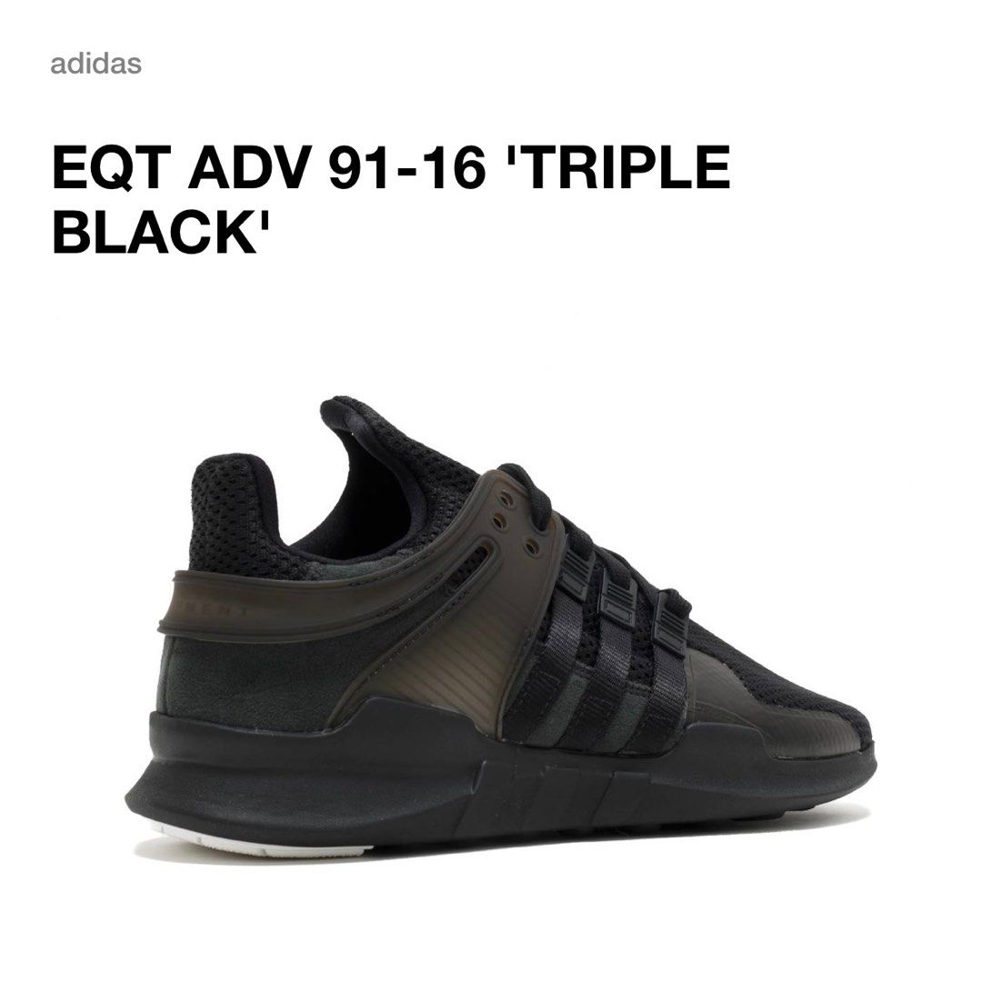 Adidas EQT ADV91 16 Triple Black Men s Fashion Footwear