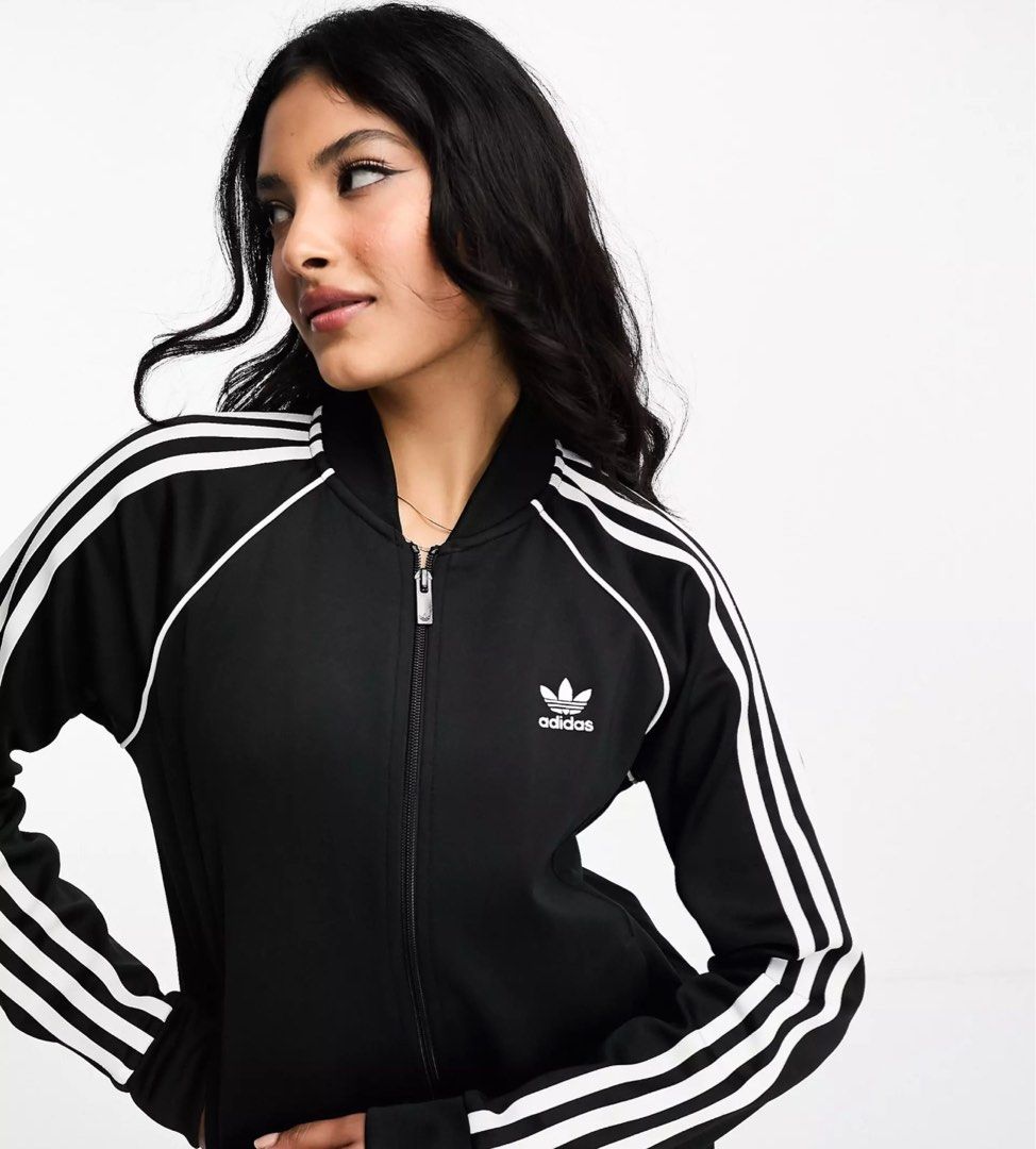 Adidas jacket girl black online