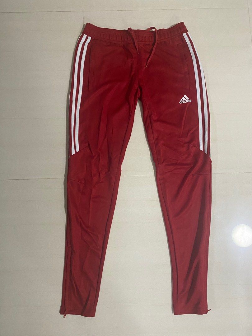 Red discount adidas pants