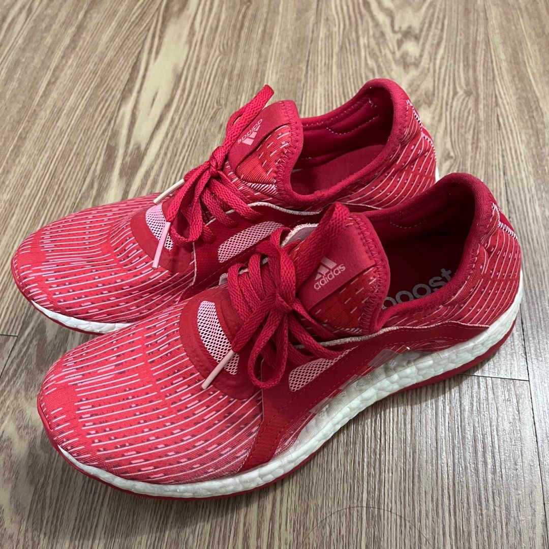 Ladies red adidas trainers hotsell