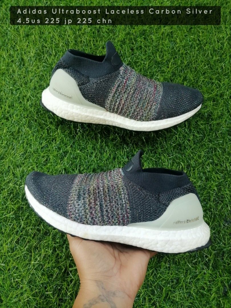 Adidas Ultraboost Laceless Carbon Silver