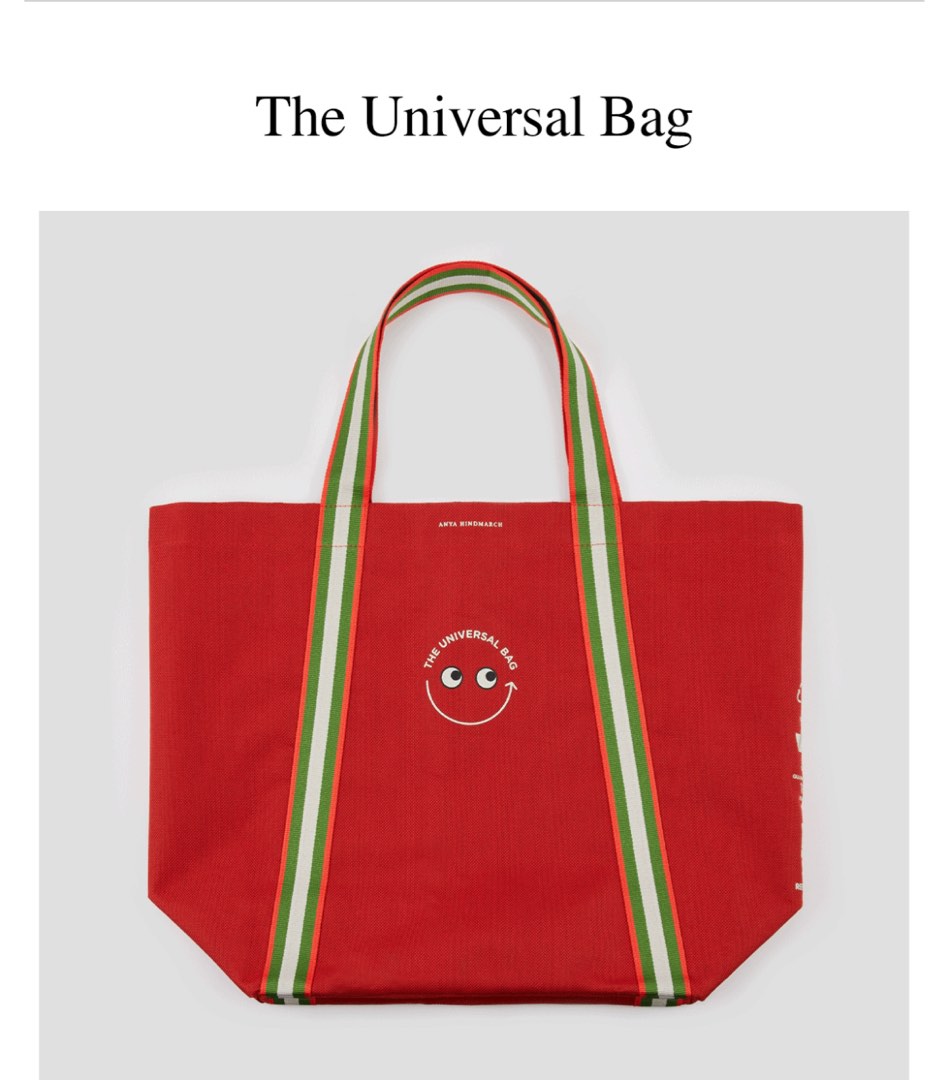 Anya Hindmarch Universal Bag RED, 名牌, 手袋及銀包 Carousell