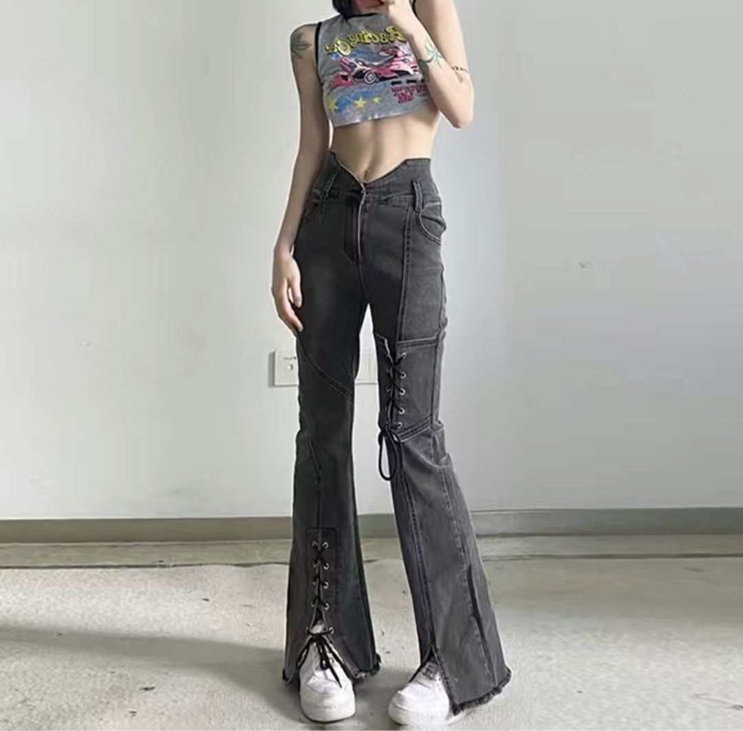 Black jeans / Bell Bottom pants / trousers, Women's Fashion, Bottoms, Other  Bottoms on Carousell