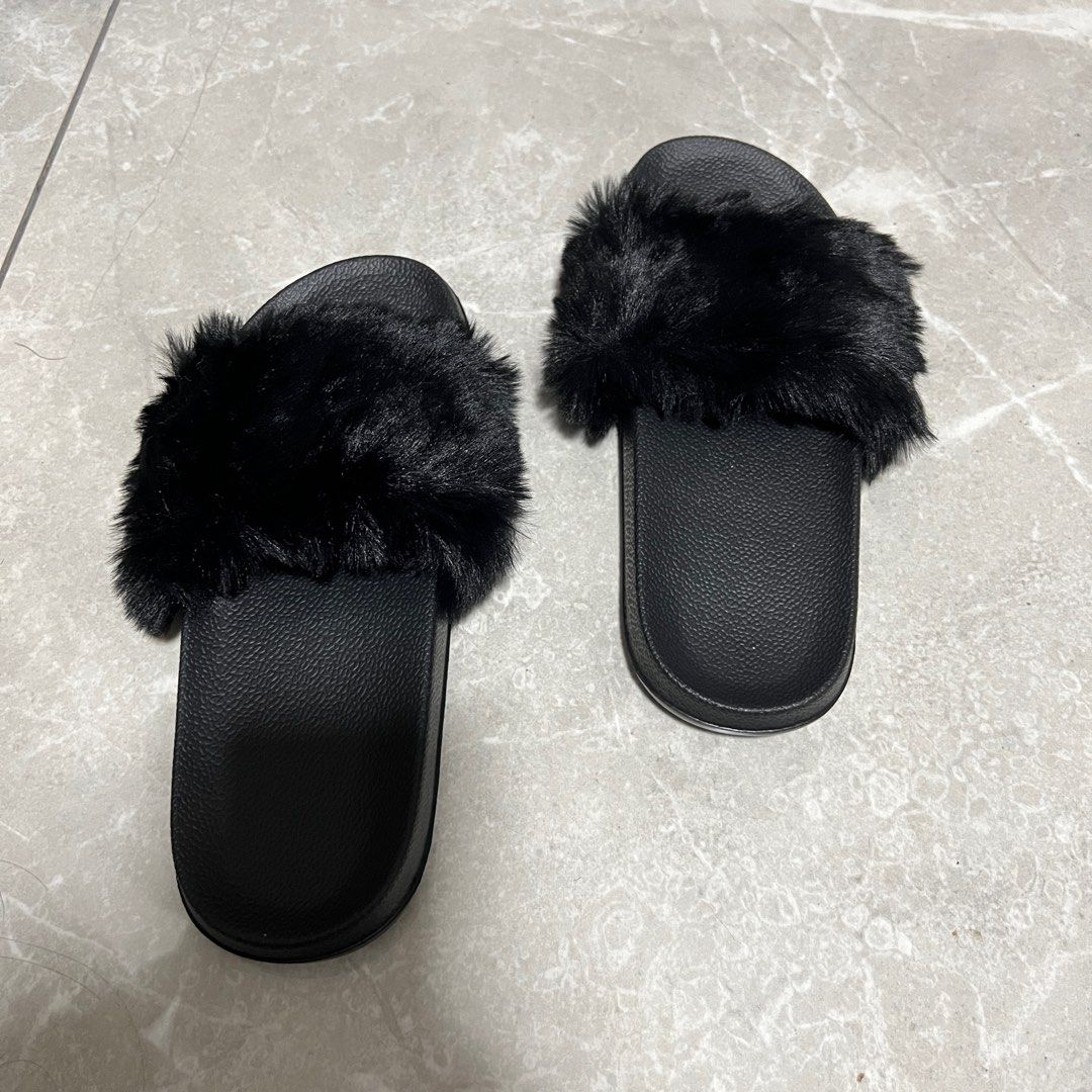 Furry sandal outlet