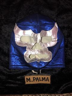 Blue wrestling mask luchador costume wrestler