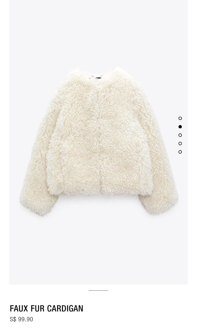 White faux fur cardigan new arrivals