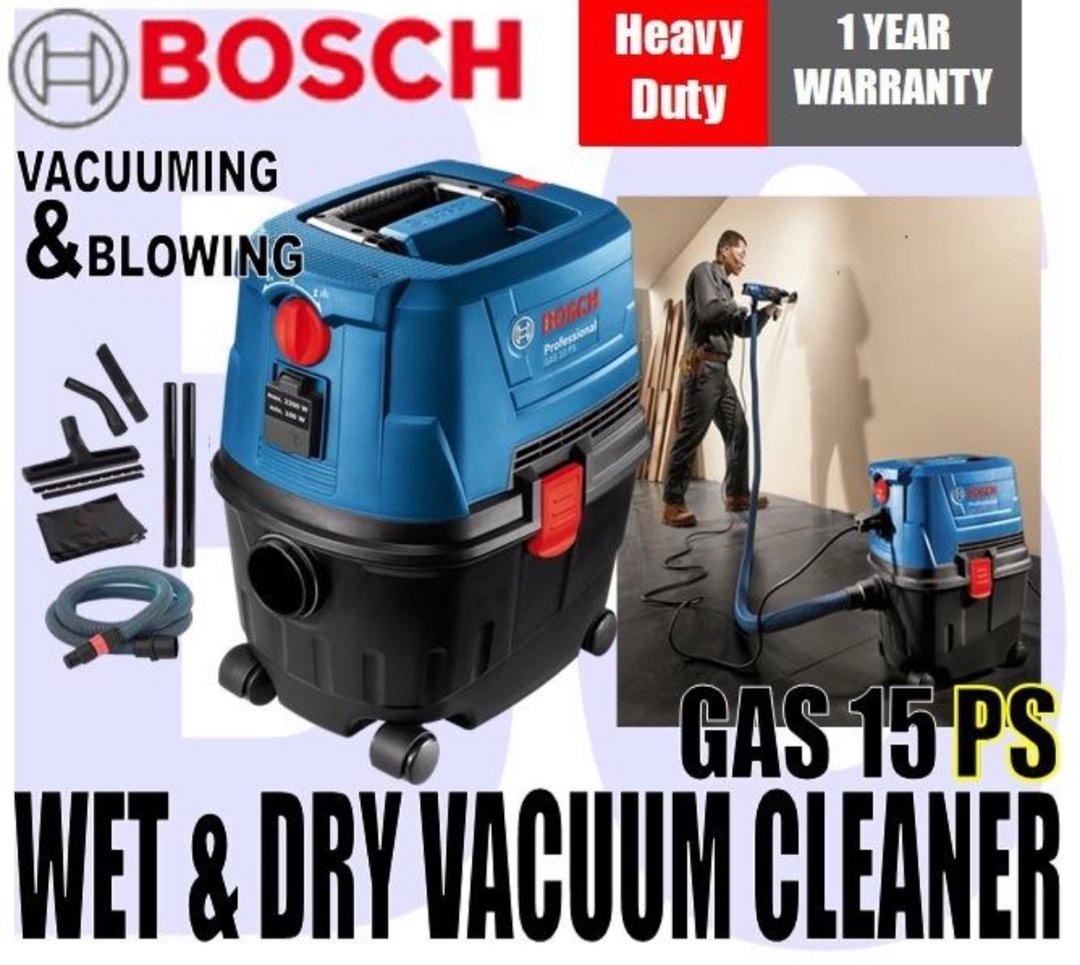 Bosch Gas 15 Wet and dry vacuum cleaner, TV & Home Appliances, Vacuum