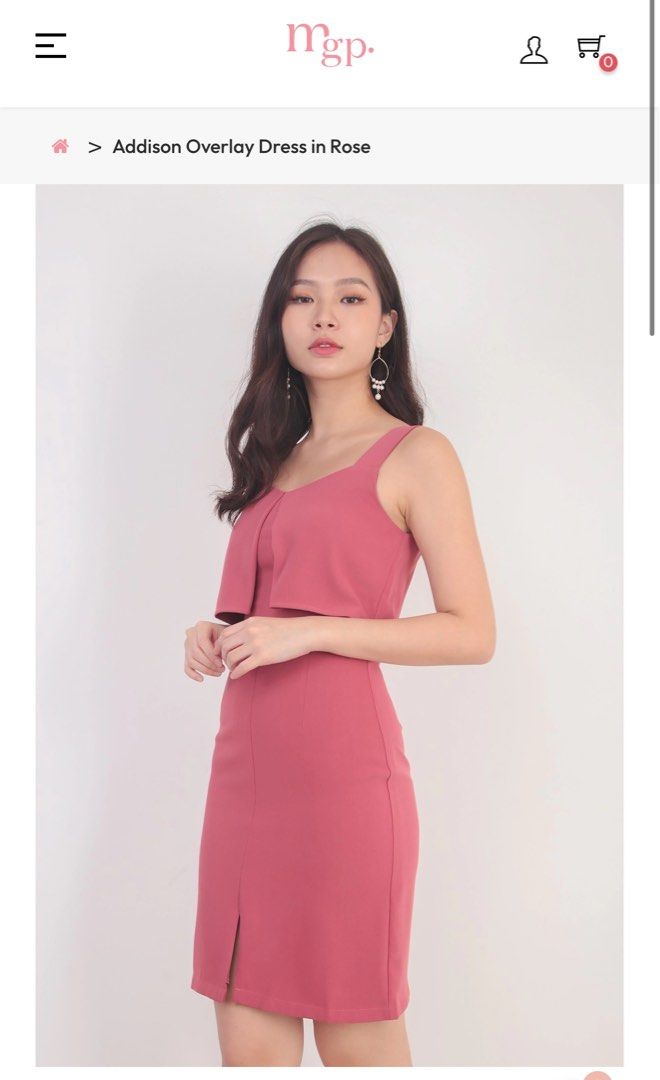 Brand MGP New Addison Overlay Dress in Rose Women s Fashion