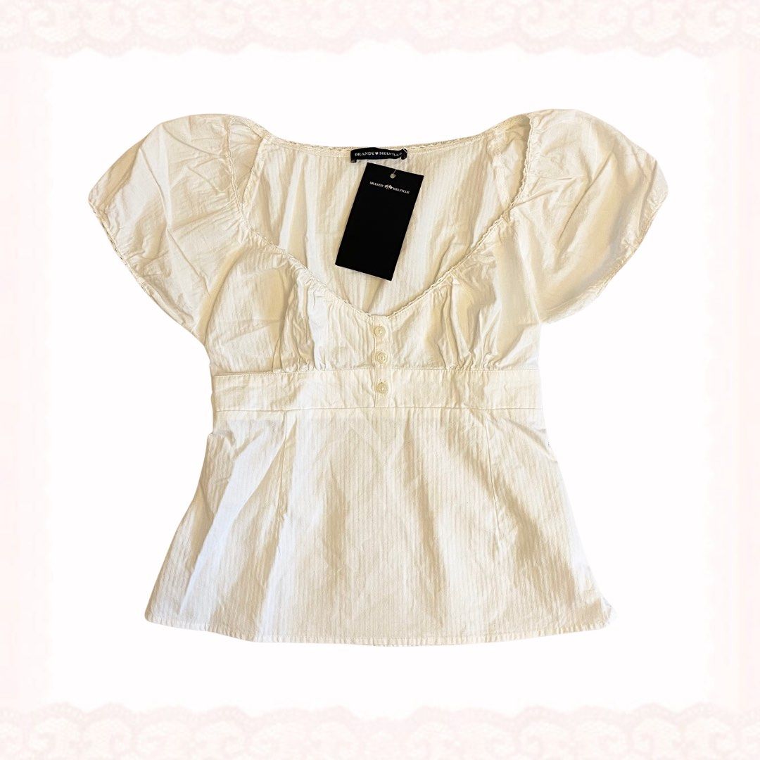 Blair Cotton Ruffle Top – Brandy Melville UK