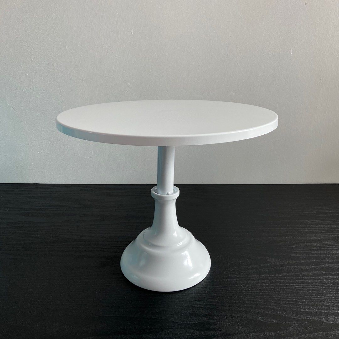 Cake Stand Round Shape White Metal Iron Tall Furniture Home
