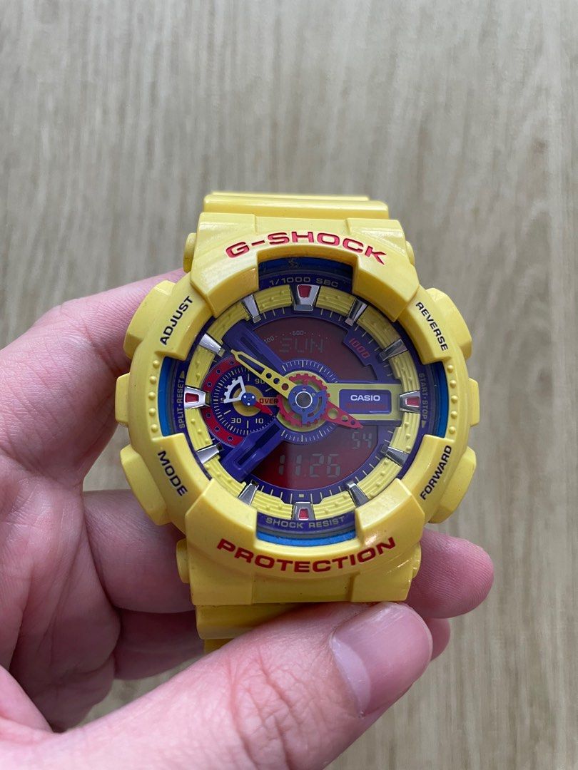 CASIO G Shock Analog Digital Yellow GA 110A 9A Men s Fashion