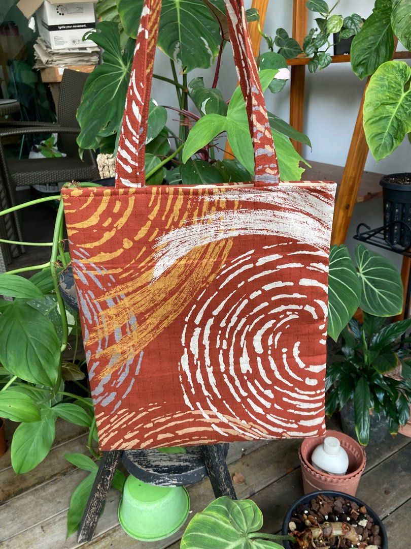 Casual tote bag small in Japanese fabric