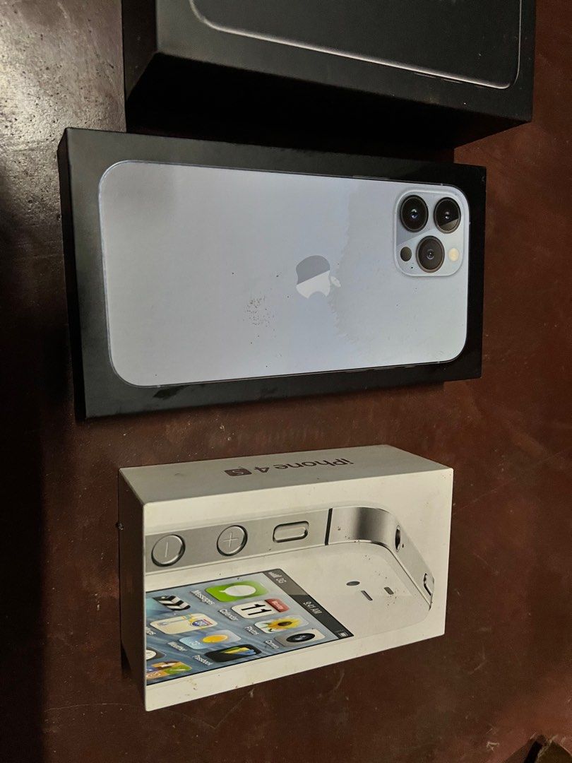 Cellphone boxes (Category: Others) located in Caloocan City. Submitted by glamorouslysexy (Listing ID 1267758479, Image 1). Description: Cellphone boxes iPhone 7 complete paper works and sticker intact-32gb- SOLD iPhone 13 promax complete paper works intact stickers-32gb iPhone 4s complete paper works 16gb- SOLD iPhone 6 Plus with free case and charger adaptor paper works-16gb Huawei P40 complete paper works Huawei nova 3i .