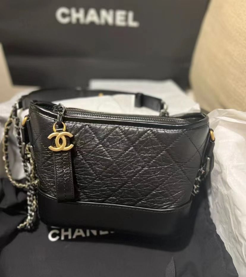 Chanel Gabrielle bag black small size full set, Luxury, Bags