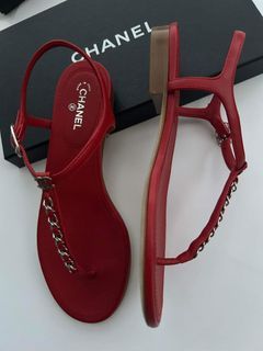 CHANEL, Shoes, Chanel 2c Black Caviar Gold Cc Logo Mule Slide Strap Flat  Teva Dad Sandal 37