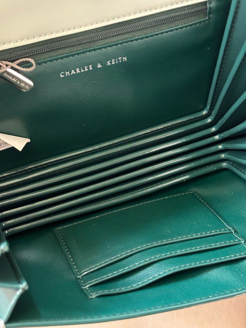 Keith Small Charles and Keith Small Mint Green Accordion Cross Body Bag / Clutch ...