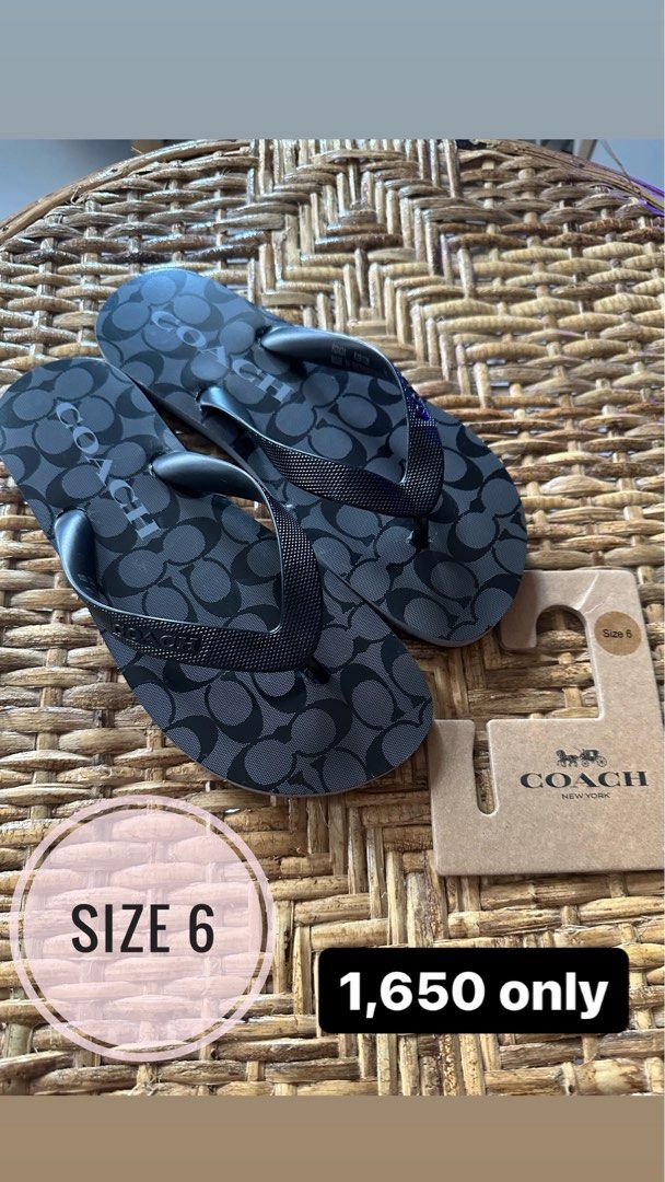 coach flip flops size 6 Women s Fashion Footwear Slippers and slides on Carousell