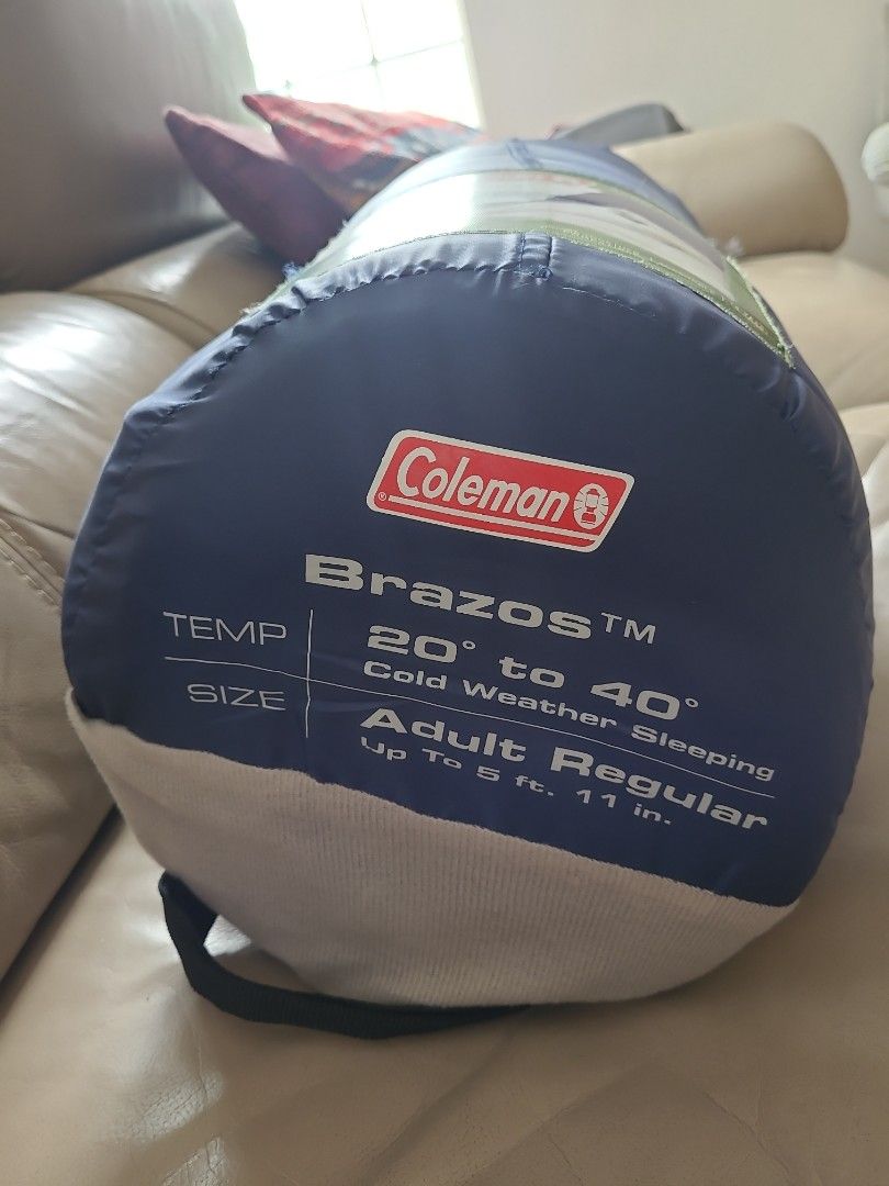 Coleman Brazos Sleeping Bag, Sports Equipment, Hiking & Camping on