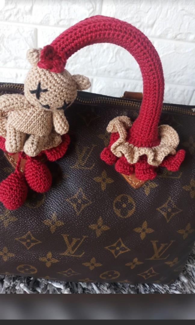 Crochet bag best sale handle cover pattern