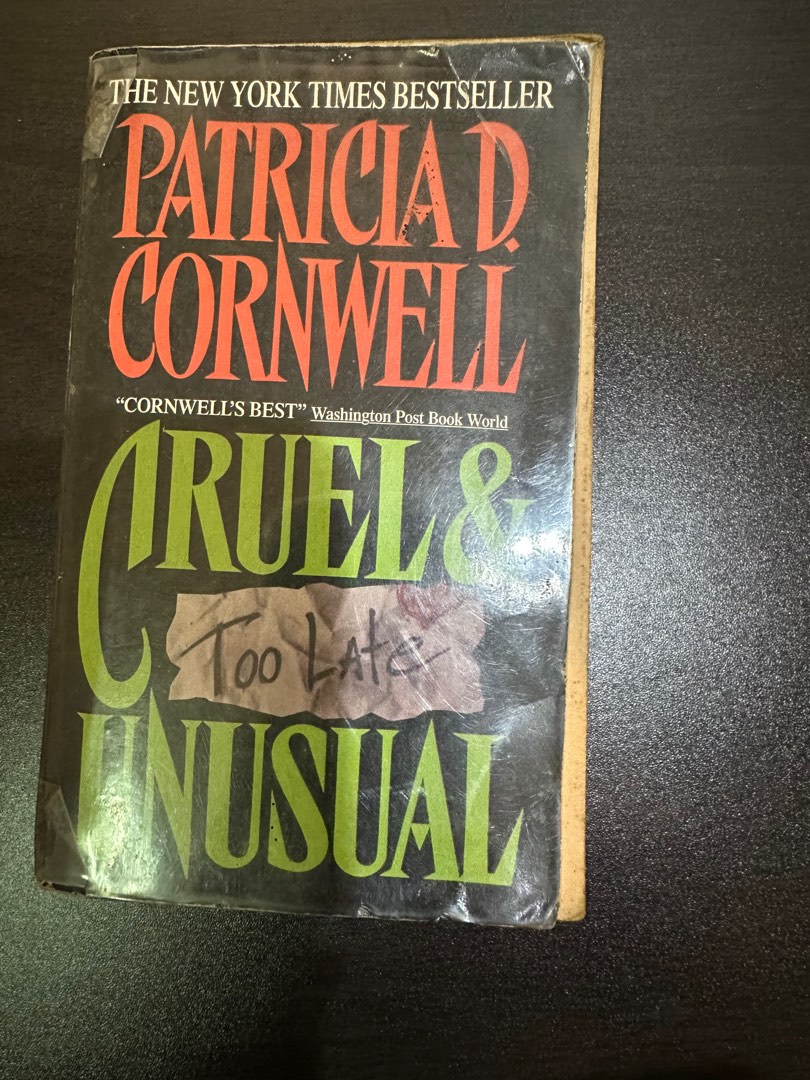 Cruel And Unusual By Patricia Cornwell Hobbies And Toys Books And Magazines Fiction And Non Fiction