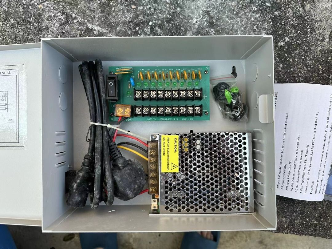 Cyview CCTV camera power supply 監控閉路電視 紅外線鏡頭 供電箱 轉接頭 全新未用 不散賣, 傢俬＆家居 ...