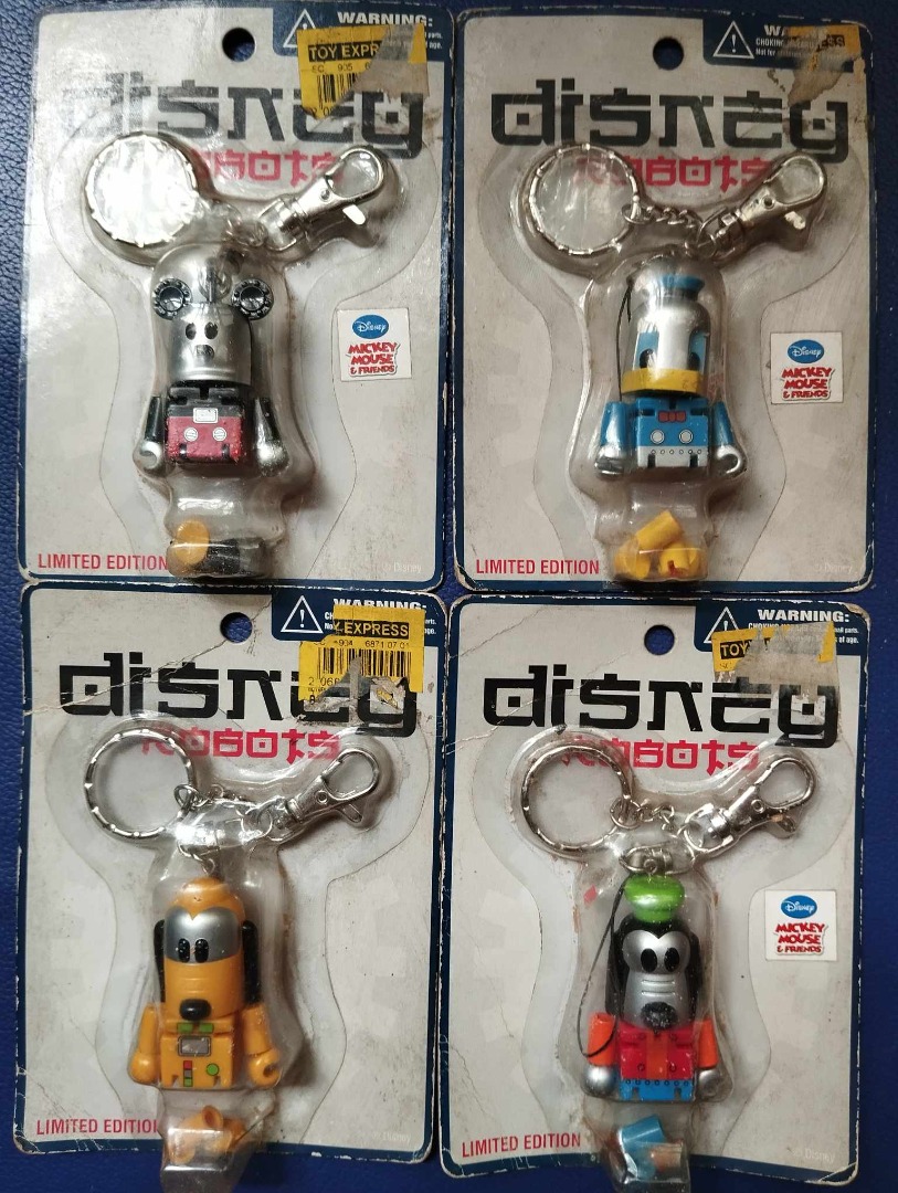 Disney Robot Keychains Limited Edition Complete Set of 4, Hobbies