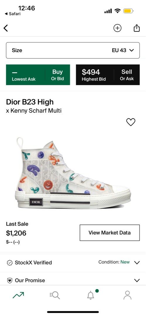 Eu43 us10 Dior b23 Kenny scharf sneaker