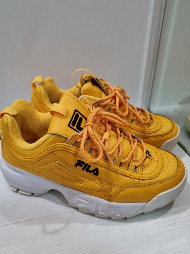 New yellow filas hotsell