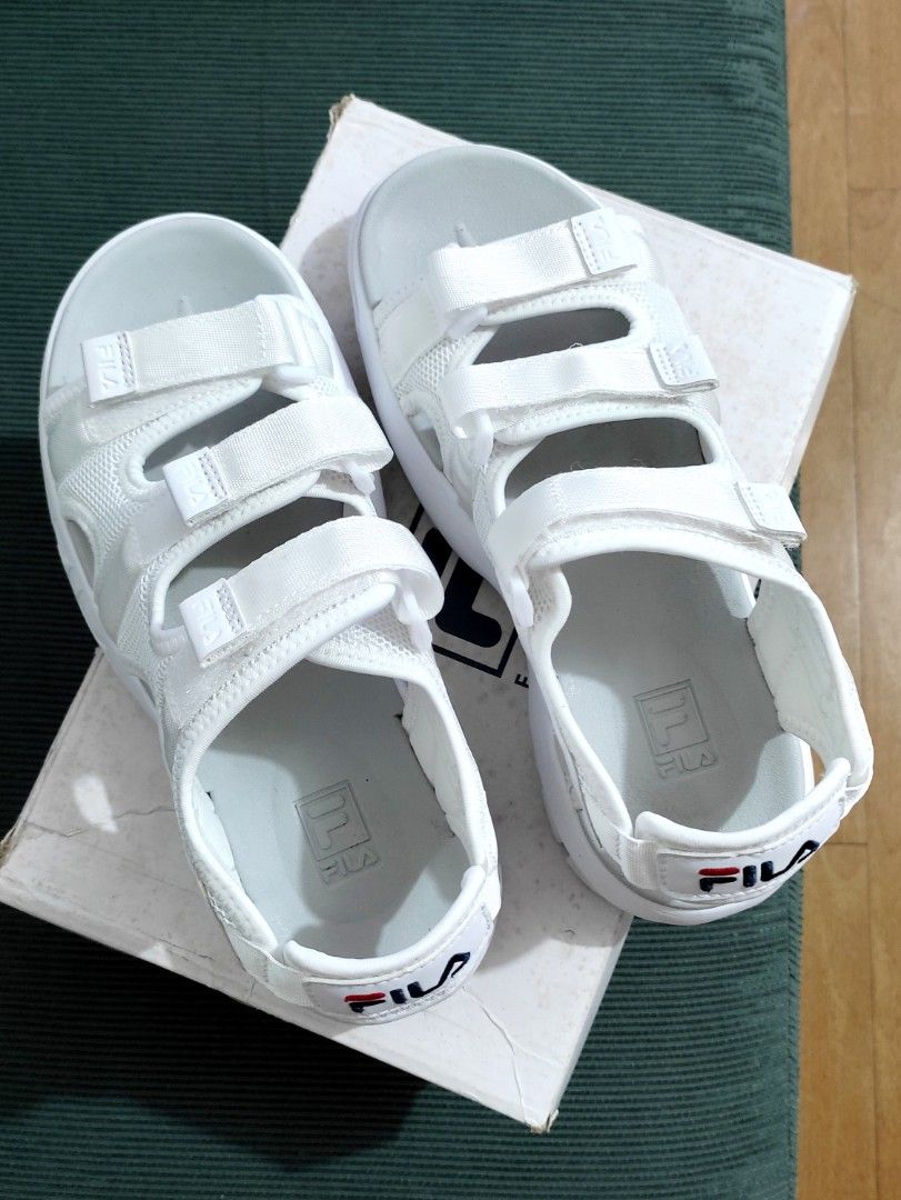 Fila white sandals clearance