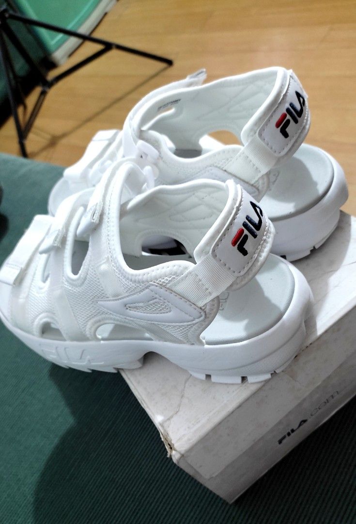 All white fila sandals new arrivals