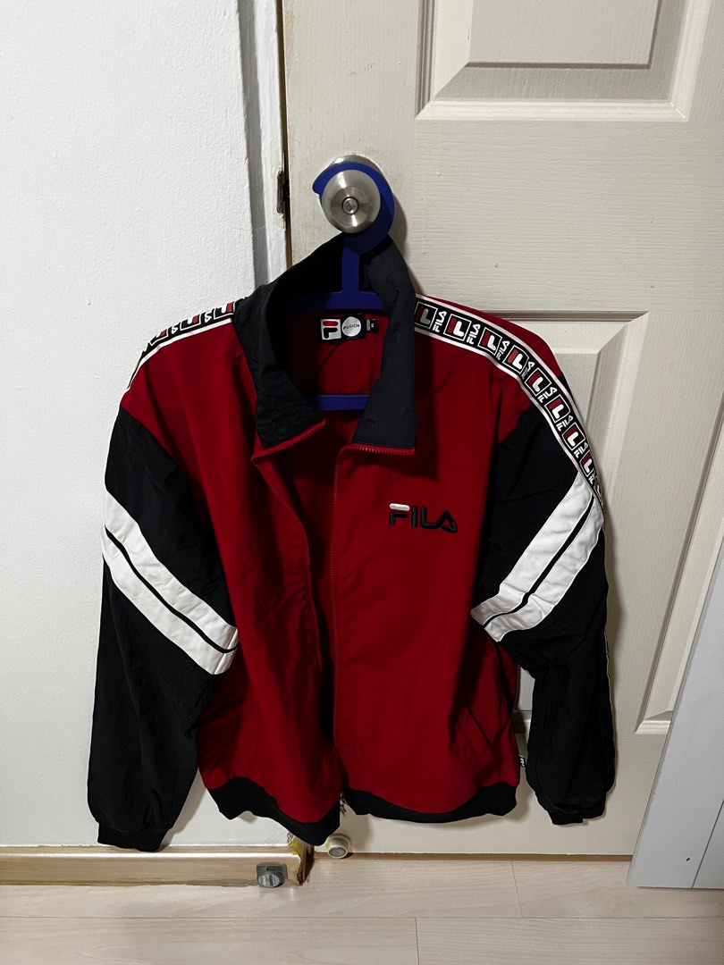 Red fila windbreaker store