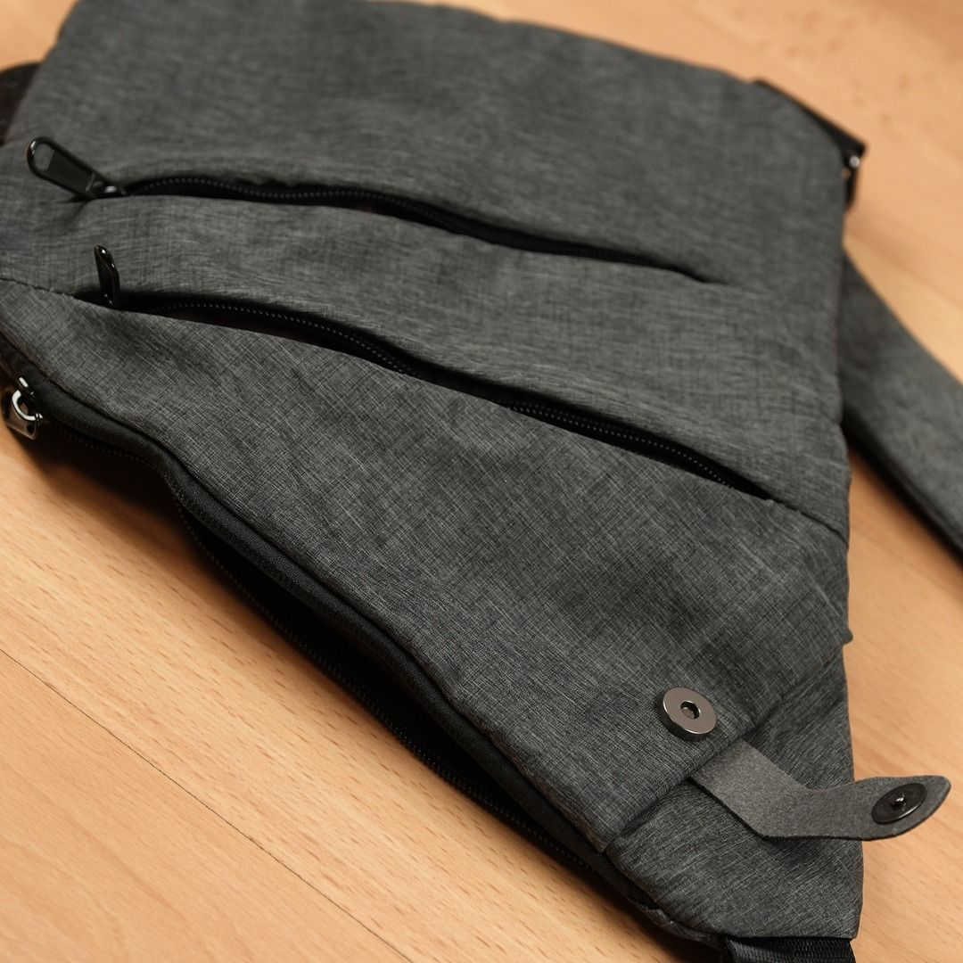 Flex Moves Personal Pocket Sling Bag Left Shoulder grey