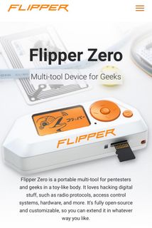 Black Flipper Zero Multi Tool for Geeks 