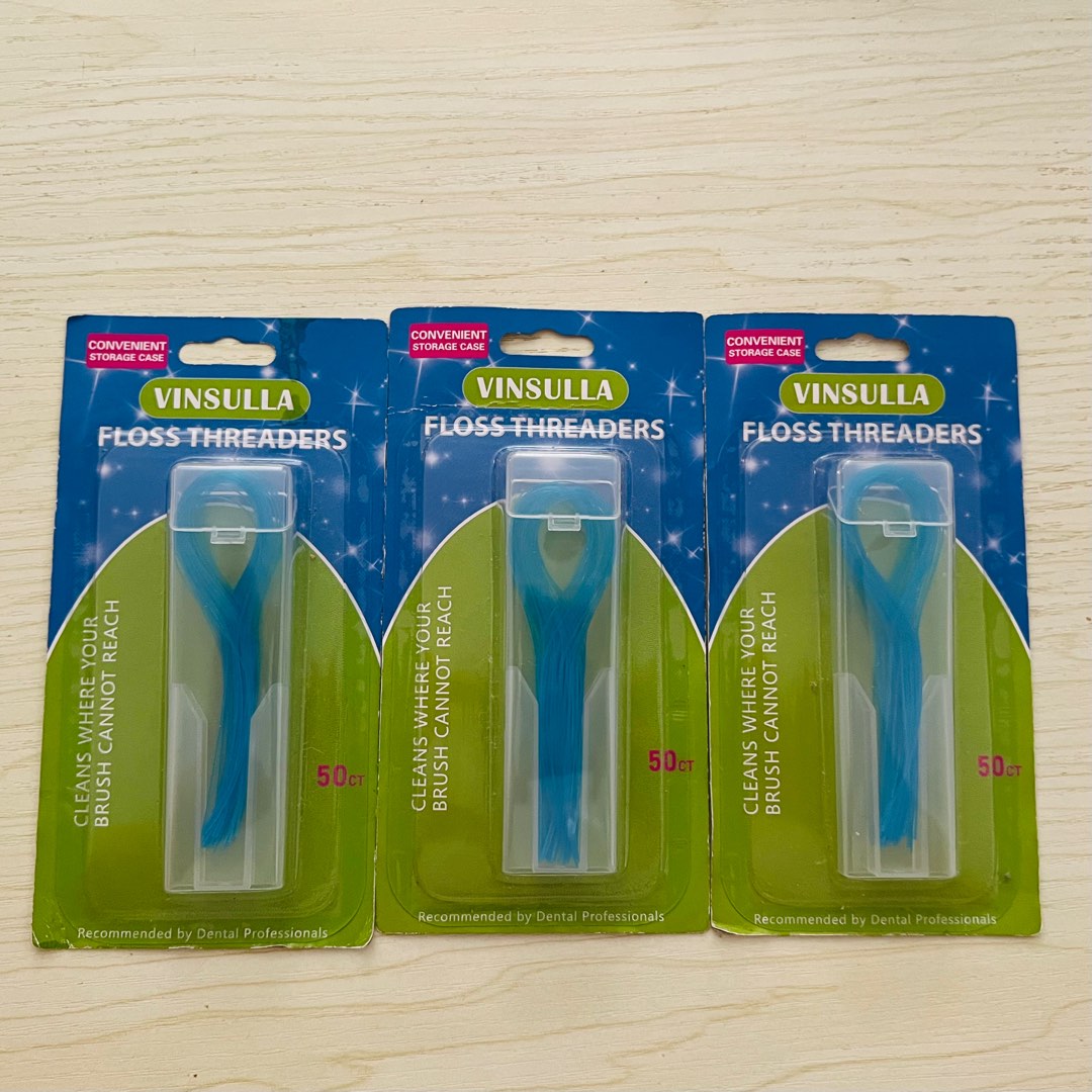 Floss Threaders for Braces, Bridges, and Implants 150 Count, Pack of 3 ...