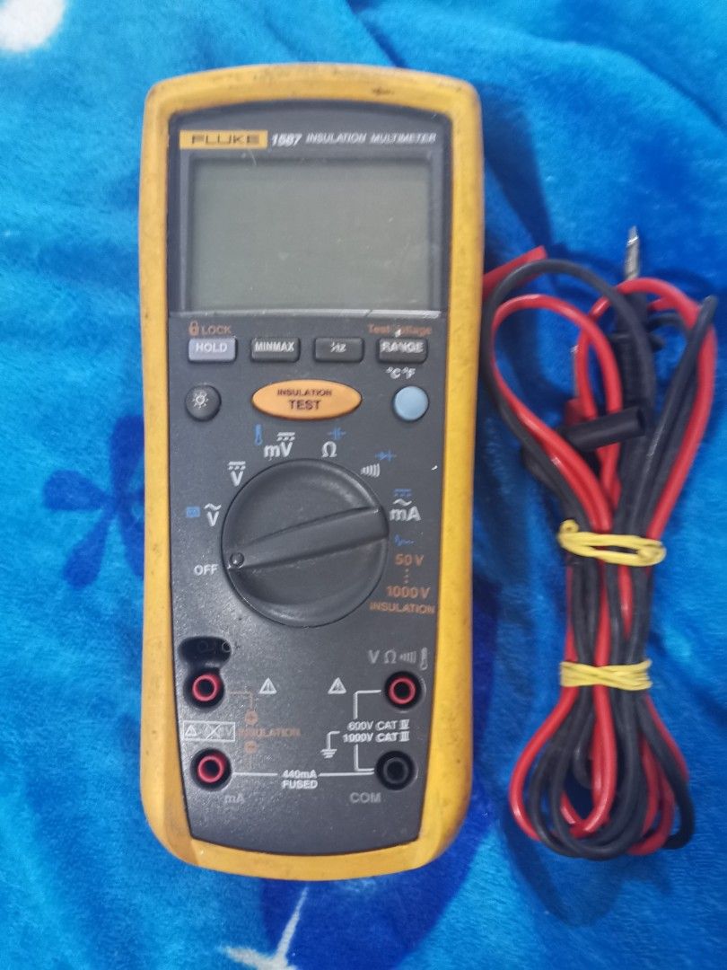 Fluke 1587 Insulation Multimeter Tester (Category: Construction Tools & Equipment) located in Caloocan City. Submitted by kingrob1222 (Listing ID 1267820390, Image 1). Description: Slightly used original Fluke insulation multimeter tester. Pm for interested..
