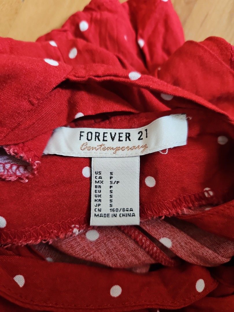 Red and white polka dot dress clearance forever 21