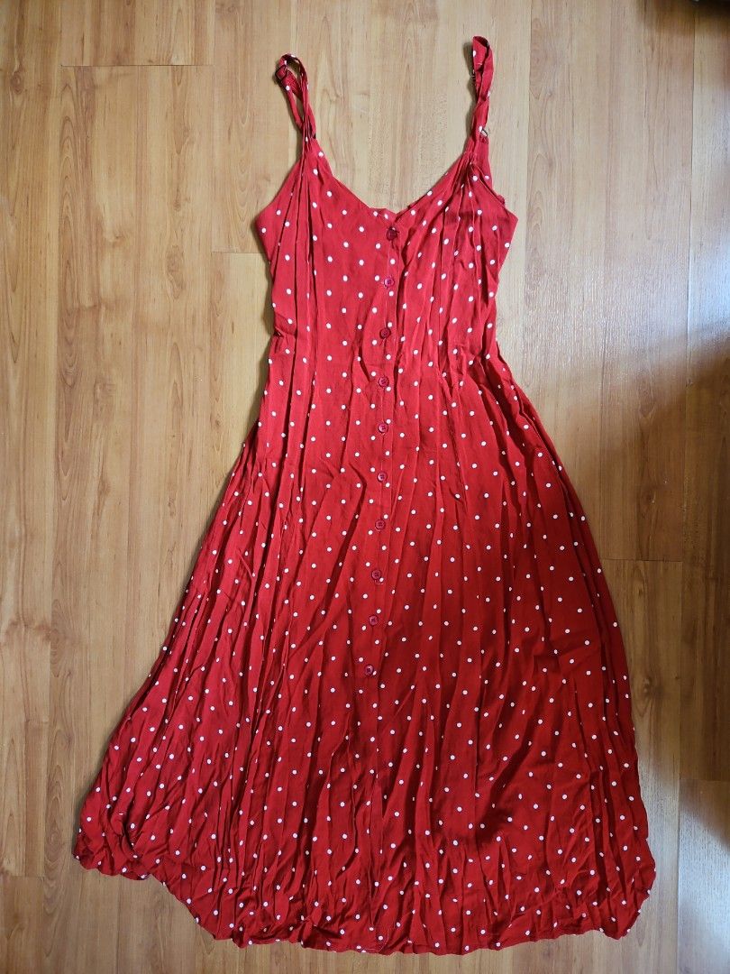 Red and white polka store dot dress forever 21