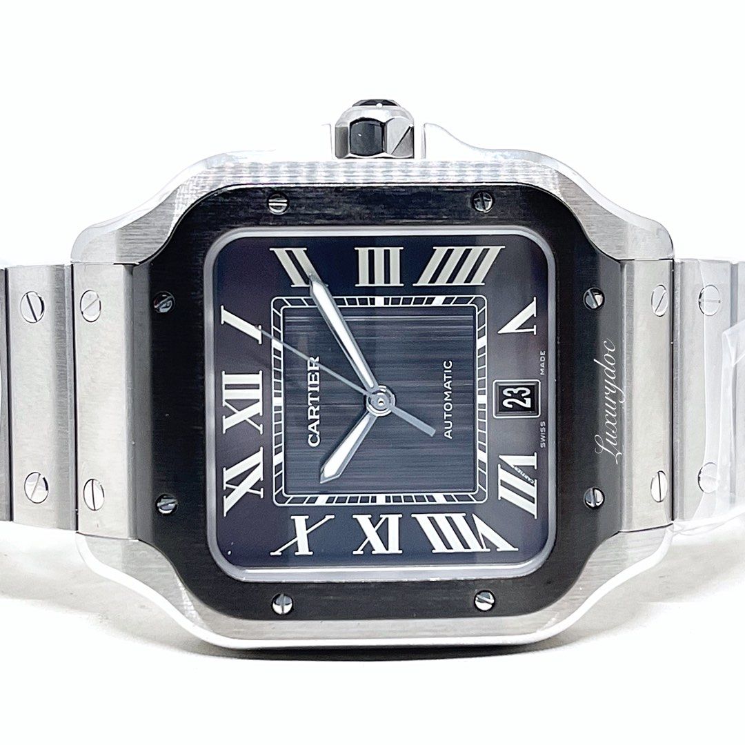 cartier santos large black