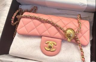 BNIB Chanel 22C Light Grey Pearl Crush Mini Rectangle, Luxury, Bags &  Wallets on Carousell