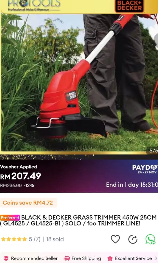 Grass Trimmer Used String Trimmer Pemangkas Rumput Terpakai