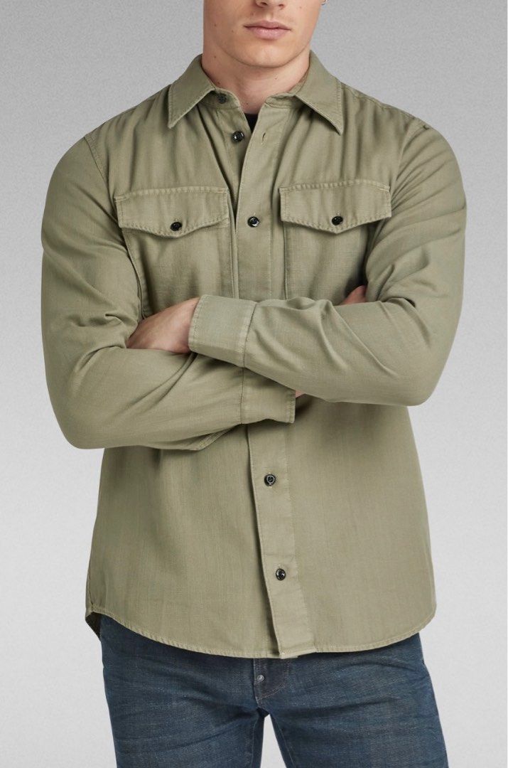 G star raw best sale slim fit shirt