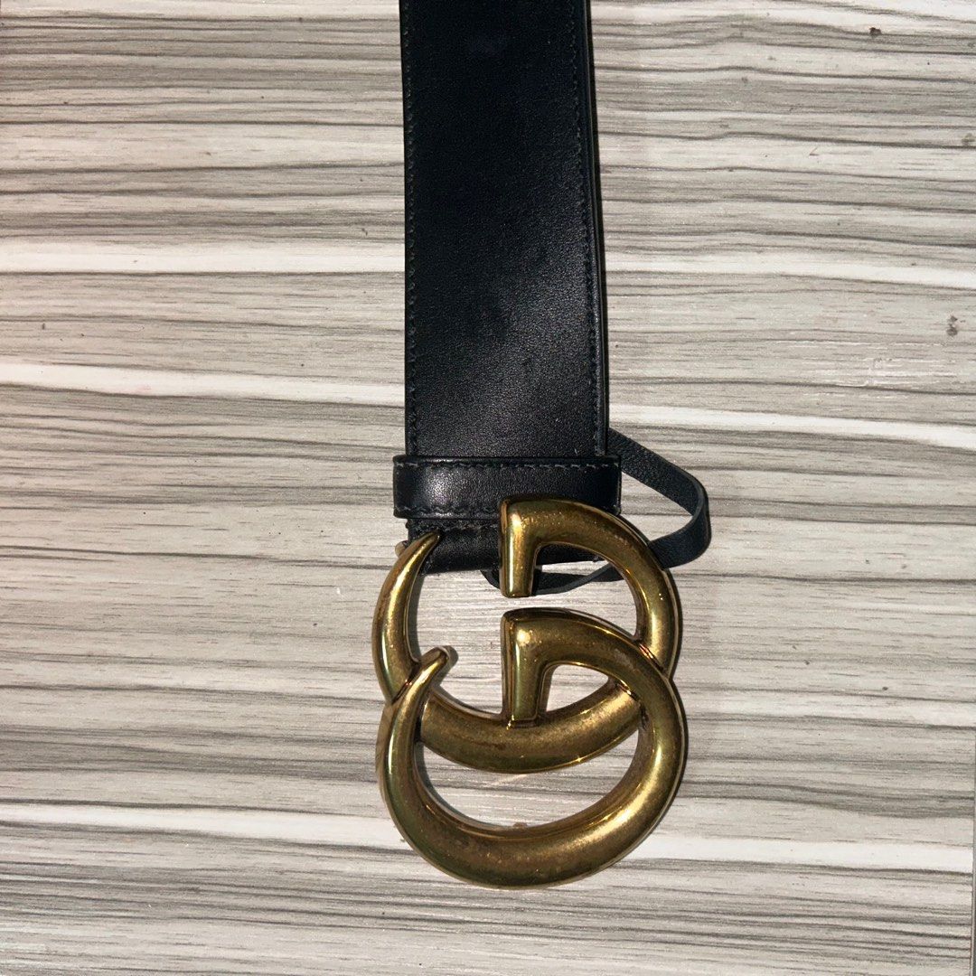 Marmont leather logo hotsell belt