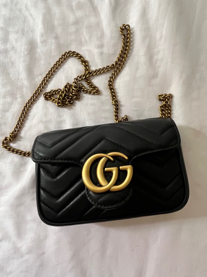 Gucci Super Mini Marmont, Luxury, Bags & Wallets on Carousell